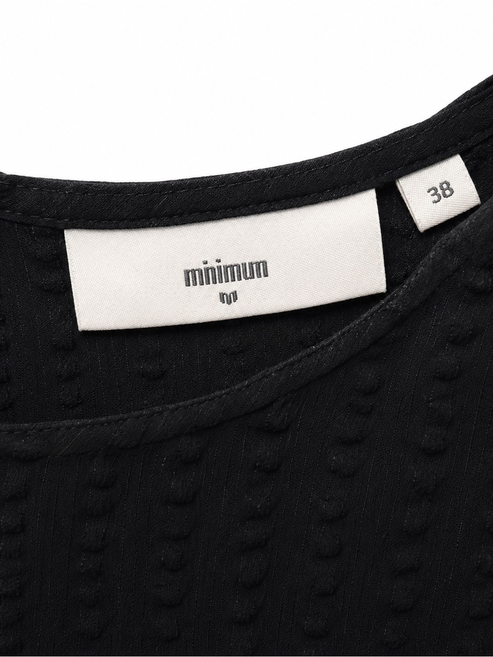 Minimum 100% Cotton Midi Dress Black EU 38 Minimalist Whimsigoth Dark Academia - Picture 4 of 11